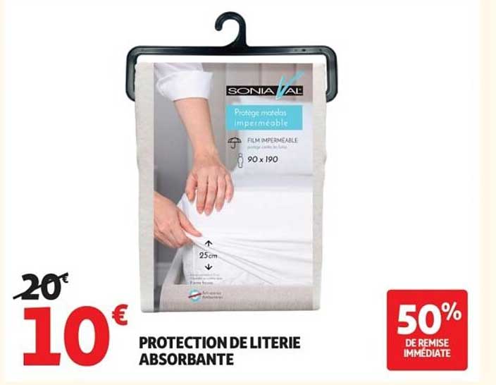 Protection de literie absorbante