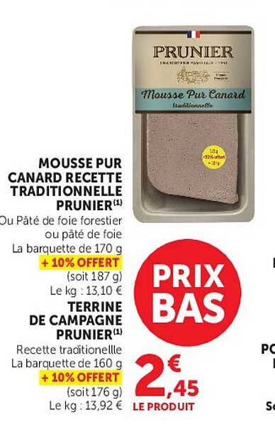 PRUNIER Mousse Pur Canard
