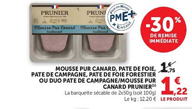 PRUNIER Mousse Pur Canard