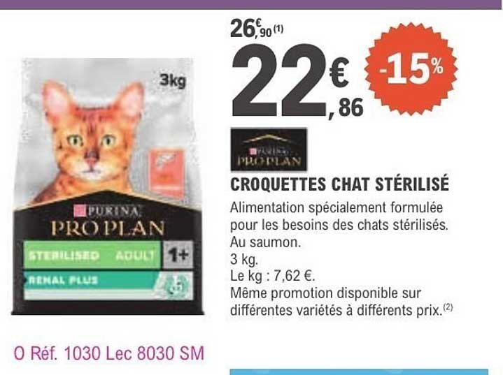Purina Pro Plan Croquettes Chat Stérilisé