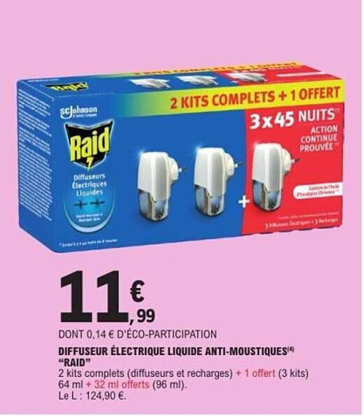 Raid Diffuseur électrique liquide anti-moustiques