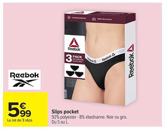 Reebok Slips pocket