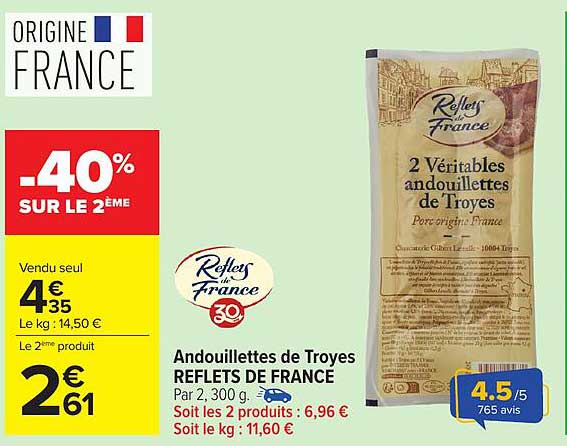 Reflets de France Andouillettes de Troyes