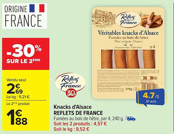REFLETS DE FRANCE Knacks d'Alsace