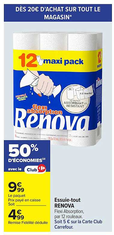 RENOVA Essuie-tout