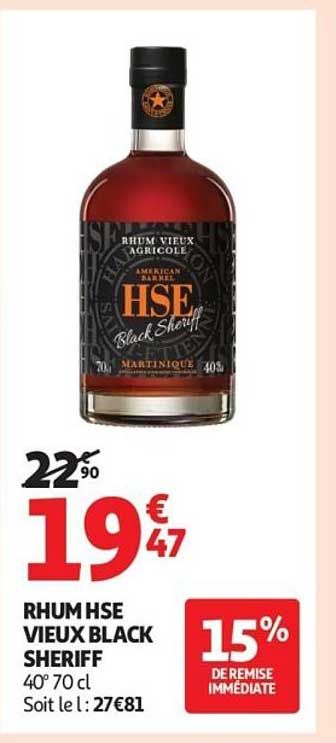 Rhum HSE Vieux Black Sheriff