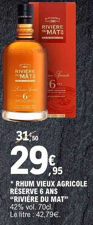Rhum vieux agricole Réserve 6 ans