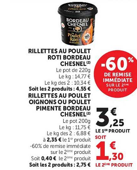 RILLETTES AU POULET ROTI BORDEAU CHESNEL