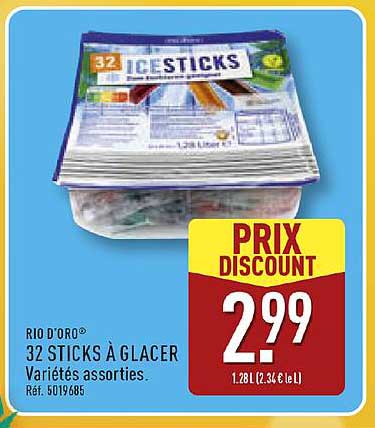 RIO D'ORO 32 STICKS À GLACER