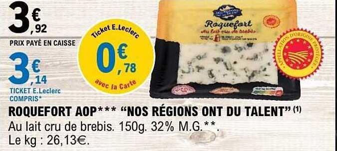 ROQUEFORT AOP "NOS RÉGIONS ONT DU TALENT