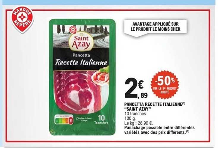 Saint Azay Pancetta Recette Italienne