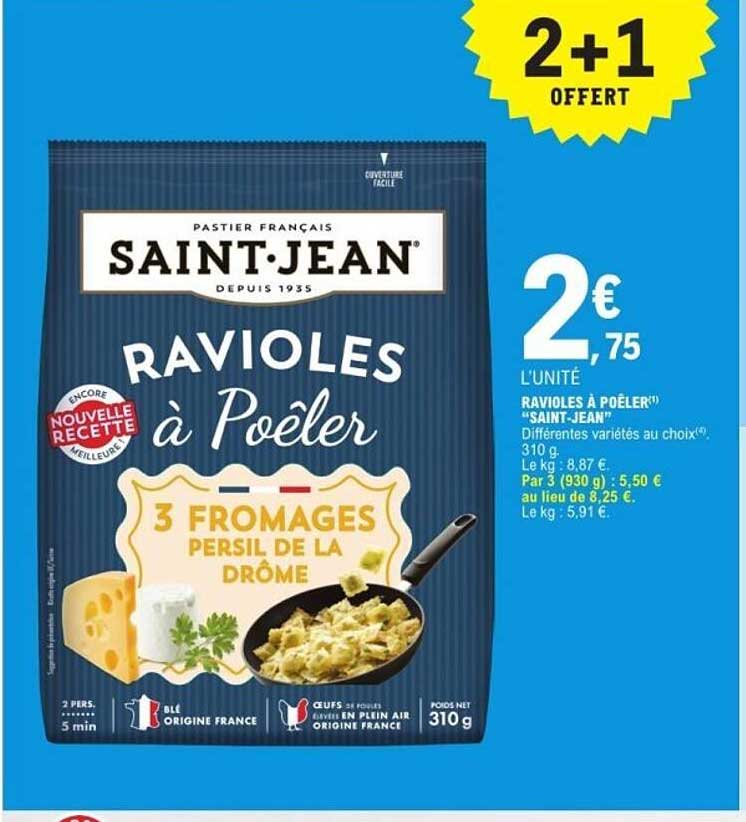 SAINT JEAN RAVIOLES à Poêler
