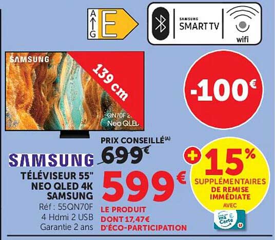 Samsung TÉLÉVISEUR 55" NEO QLED 4K SAMSUNG