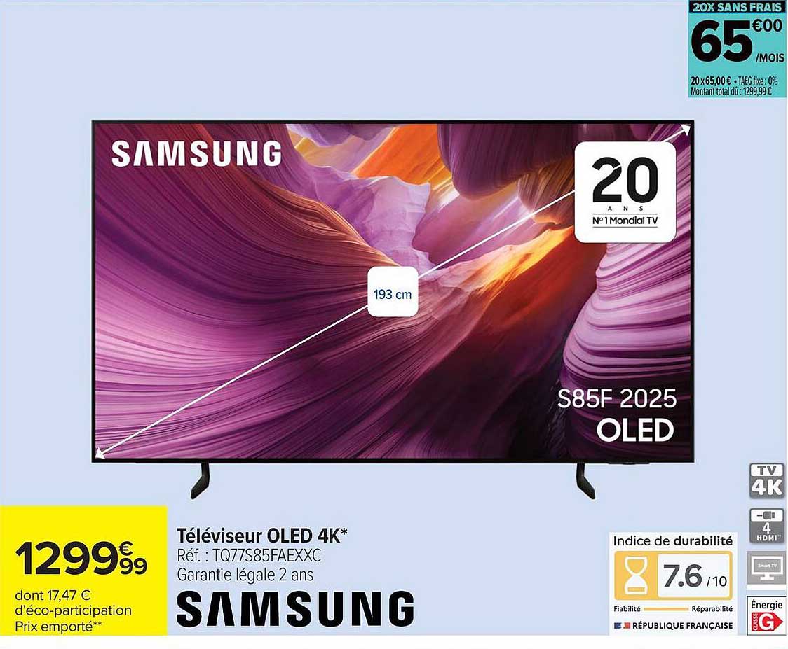 SAMSUNG Téléviseur OLED 4K