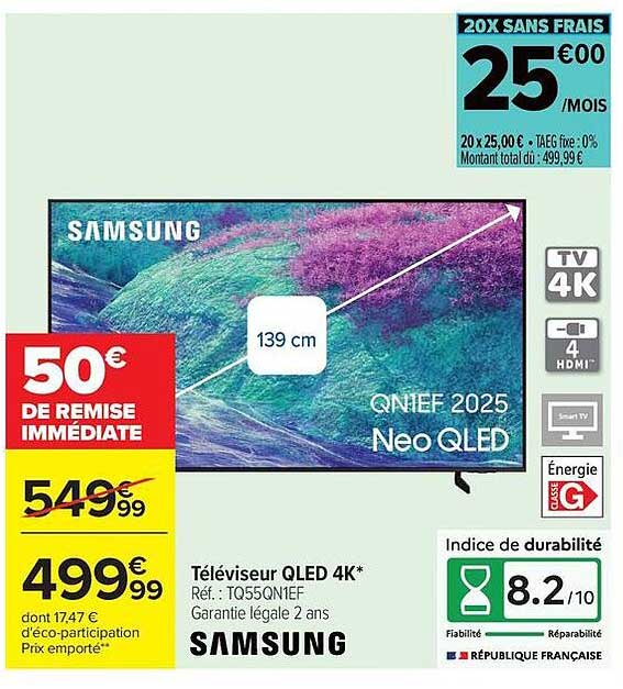 SAMSUNG Téléviseur QLED 4K*