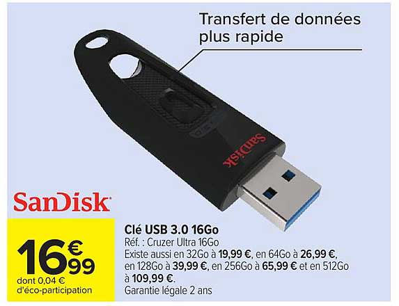 SanDisk Clé USB 3.0 16Go