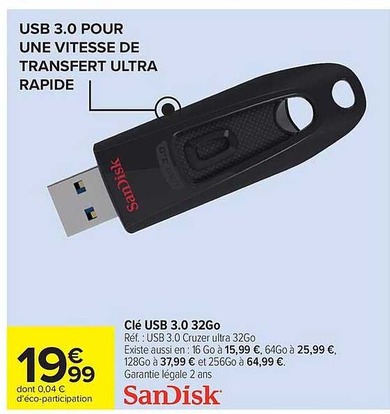 SanDisk Clé USB 3.0 32Go