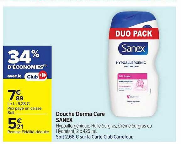 Sanex Douche Derma Care