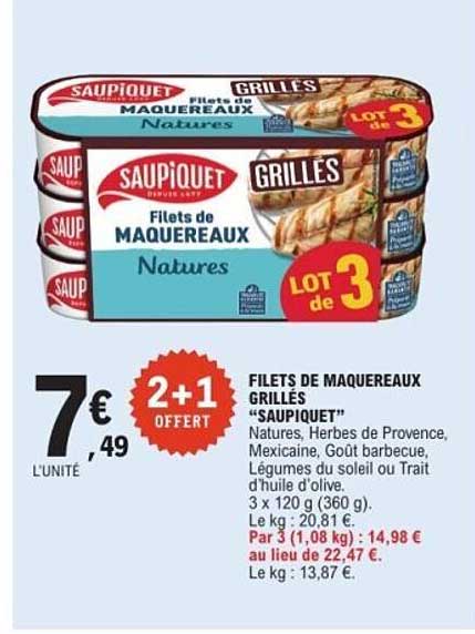 Saupiquet Filets de maquereaux