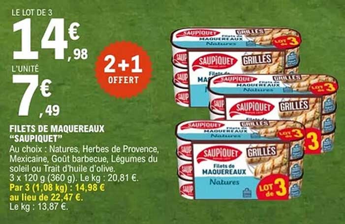 Saupiquet Filets de maquereaux