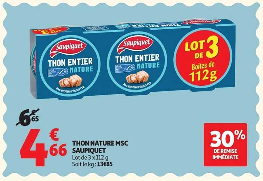 Saupiquet Thon Entier Nature