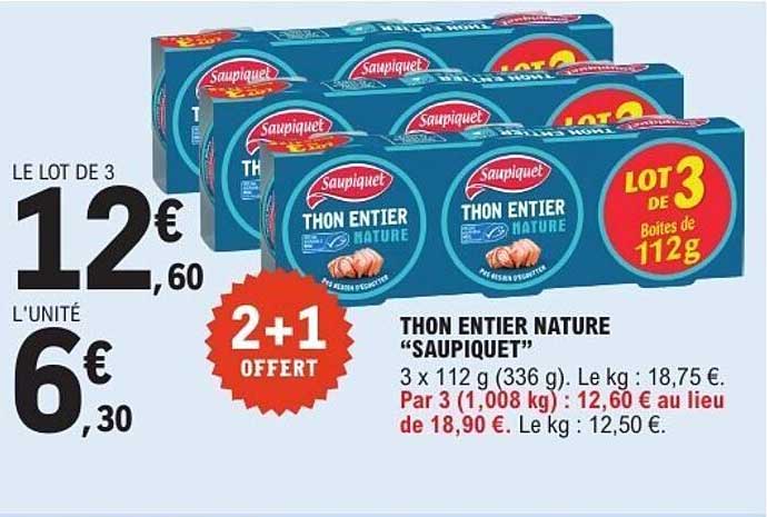 Saupiquet Thon entier nature