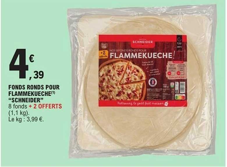 SCHNEIDER FONDS RONDS POUR FLAMMEKUECHE