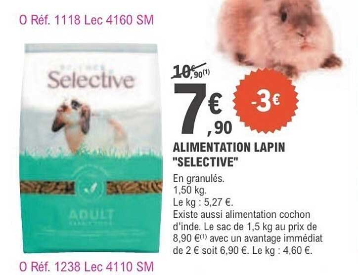 Selective Alimentation lapin