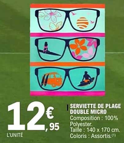 SERVIETTE DE PLAGE DOUBLE MICRO