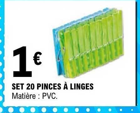 SET 20 PINCES À LINGES