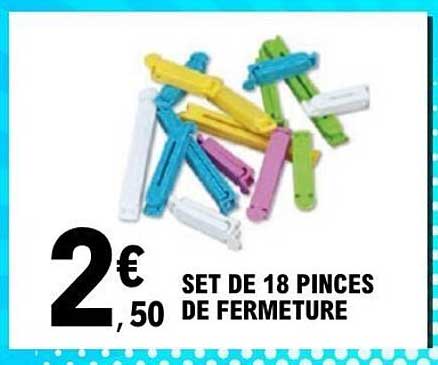 SET DE 18 PINCES DE FERMETURE