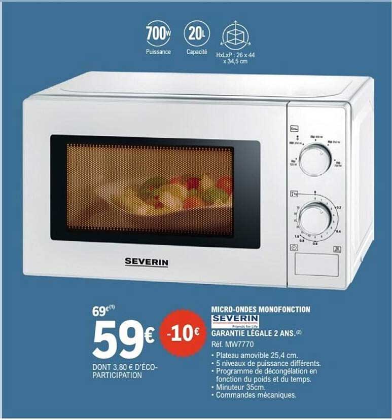 SEVERIN MICRO-ONDES MONOFONCTION