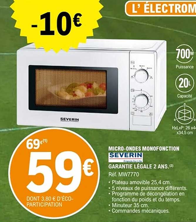 SEVERIN MICRO-ONDES MONOFONCTION
