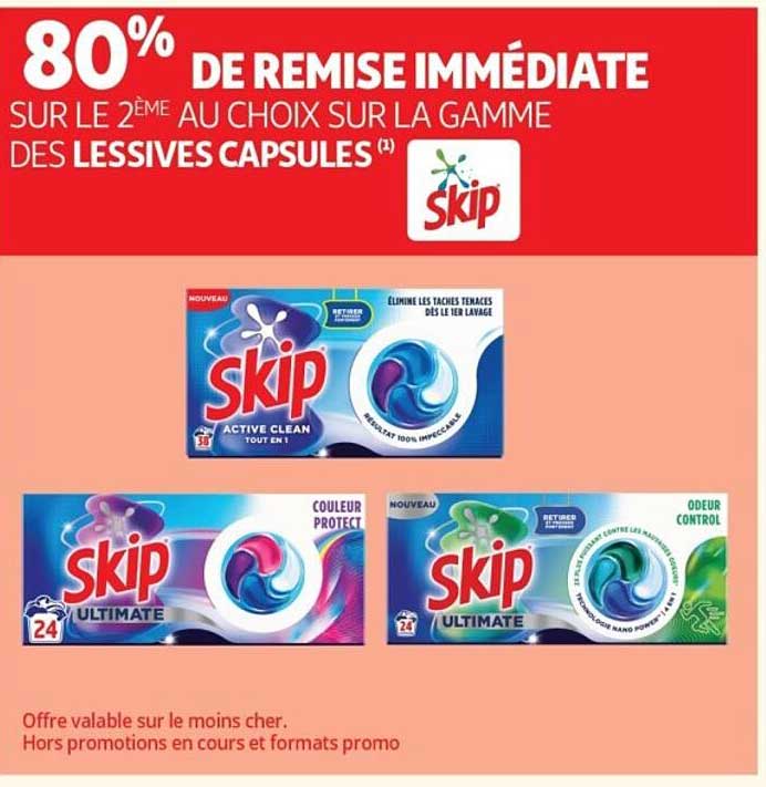 Skip lessives capsules