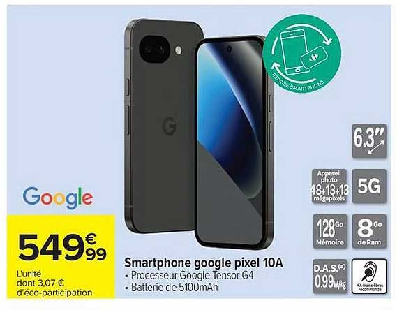 Smartphone google pixel 10A