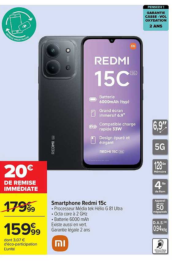 Smartphone Redmi 15c