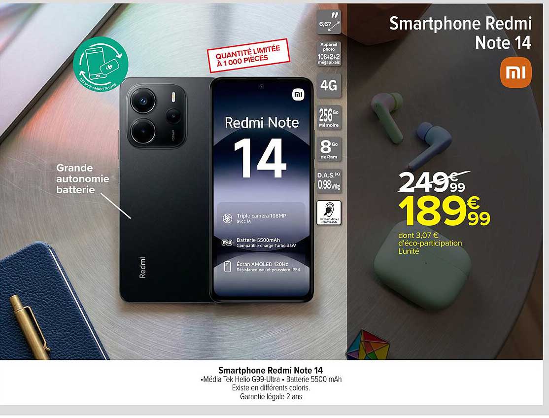 Smartphone Redmi Note 14