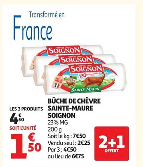 Soignon Bûche de chèvre Sainte-Maure