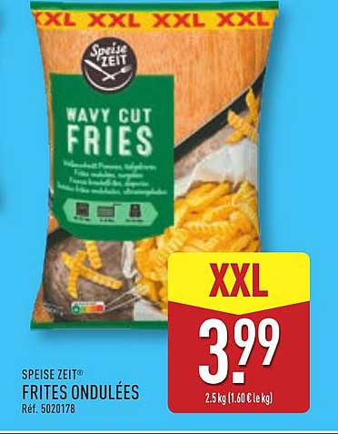 Speise Zeit Frites ondulées