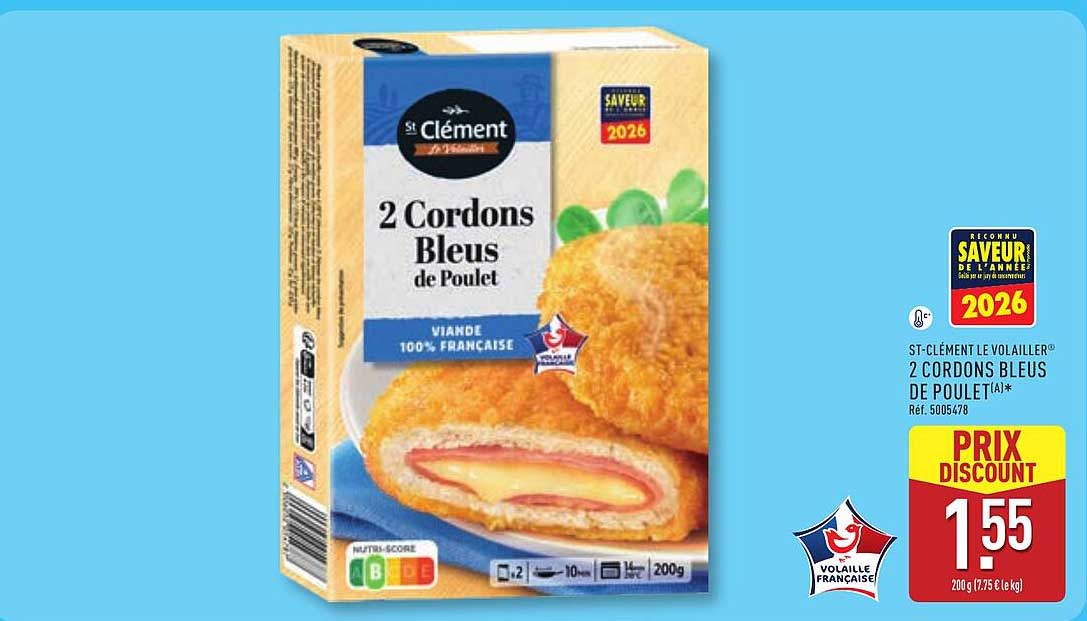 St Clément 2 Cordons Bleus de Poulet