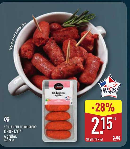ST-CLÉMENT LE BOUCHER CHORIZO À GRILLER