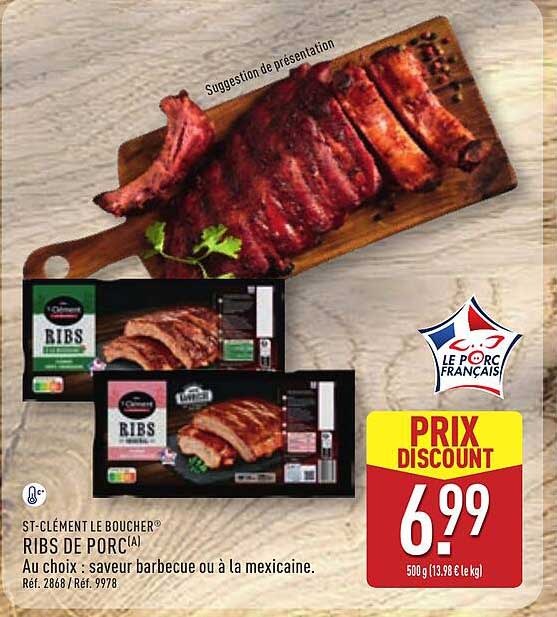 ST-CLÉMENT LE BOUCHER RIBS DE PORC