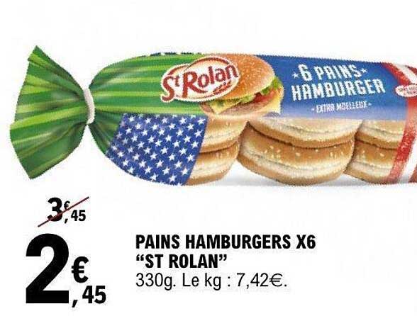 St Rolan PAINS HAMBURGERS X6