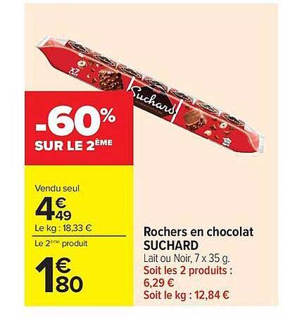 Suchard Rochers en chocolat