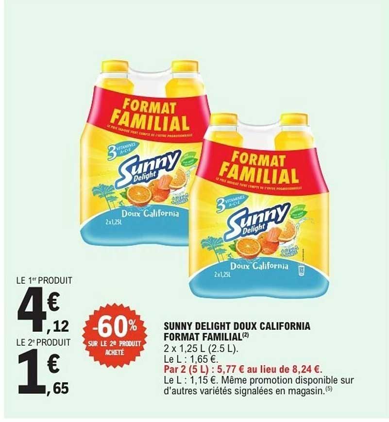 Sunny Delight Doux California Format Familial