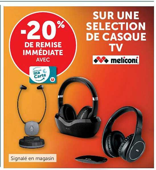 SUR UNE SELECTION DE CASQUE TV