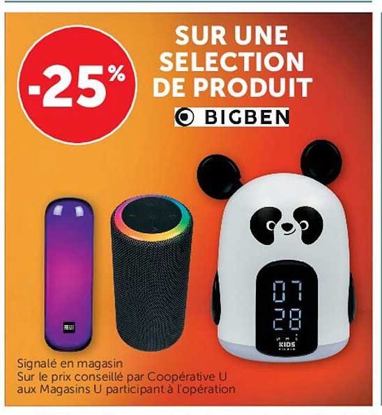 SUR UNE SELECTION DE PRODUIT