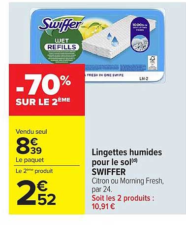 Swiffer Lingettes humides pour le sol