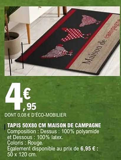 TAPIS 50X80 CM MAISON DE CAMPAGNE