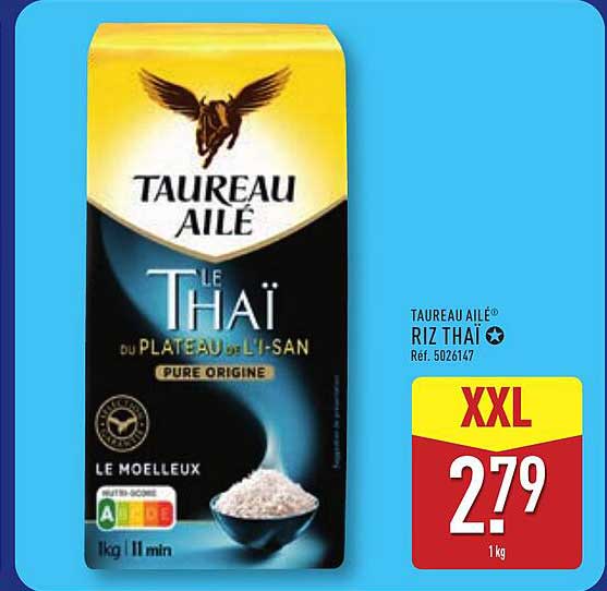 Taureau Ailé Riz Thaï